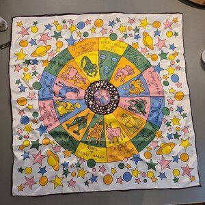 HANDKERCHIEF HANDPRINTED IN JAPAN ZODIAC SIGNS